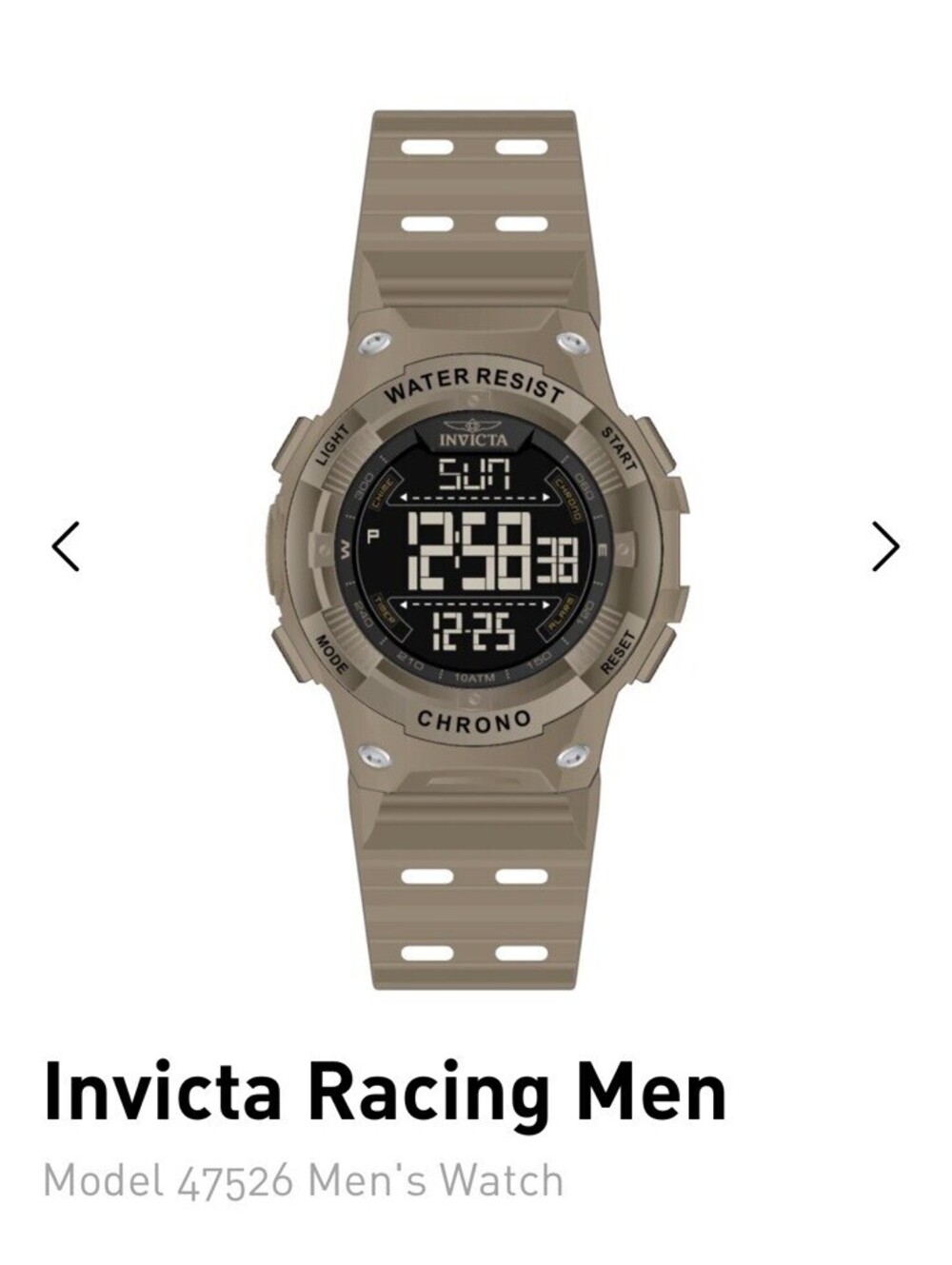 Invicta Racing Burnout Digital Men's Watch - 52mm Light Brown - Picture 4 of 6